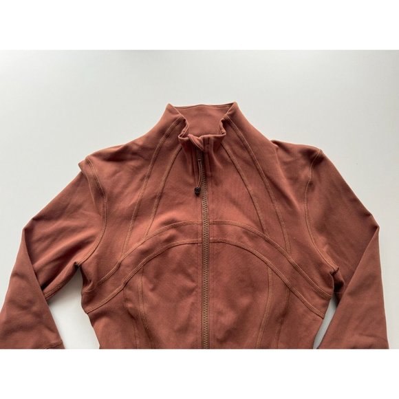 LULULEMON Define Roasted Brown Luon Slim Fit Full Zip Jacket, Size 6 - Picture 6 of 14